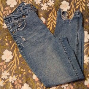 Sofia by Sofia Vergara Light Blue Distressed Skinny Jeans